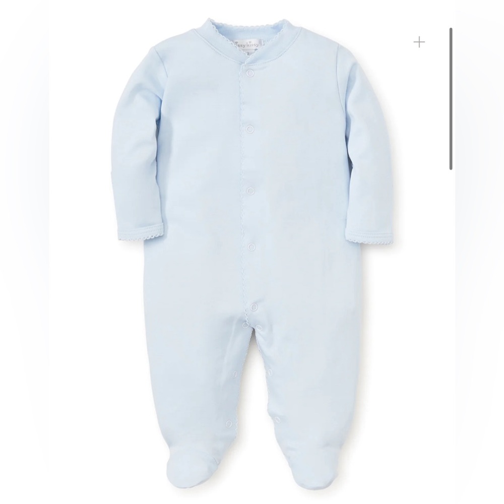 Blue kissy basics footie